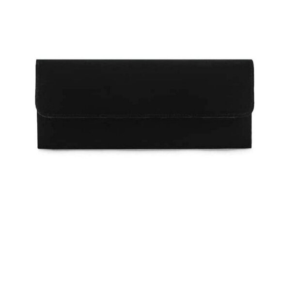 MANGO MNG velvet envelope clutch with chain strap - BLACK - Picture 1 of 13